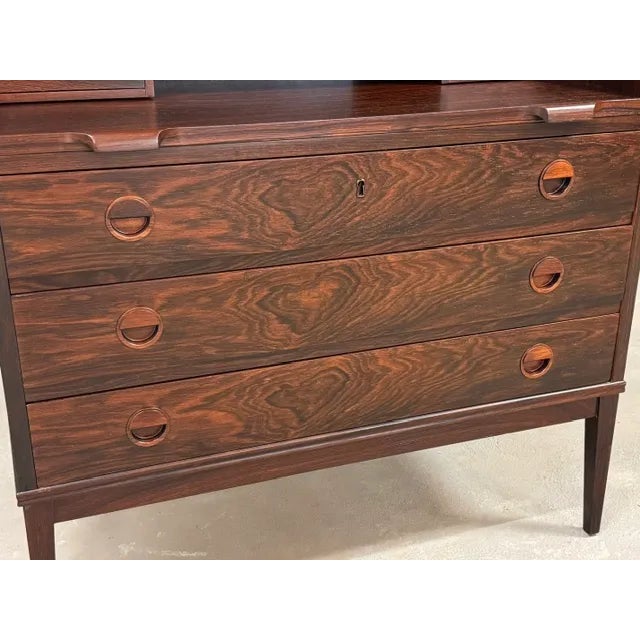 Riis Antonsen Mid 20th Century Riis Antonsen Danish Modern Rosewood Secretary Desk For Sale - Image 4 of 9