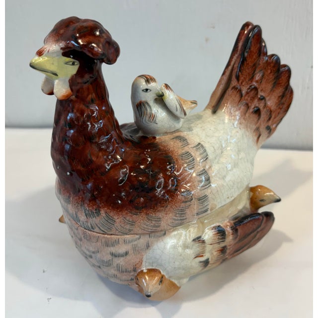 Late 19th Century 19th Century Staffordshire Hen on Nest Tureen For Sale - Image 5 of 10