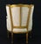 Cream Late 19th Century New Scalamandre Silk Upholstery Louis XV-Style Carved Gilt Wingback Armchair For Sale - Image 8 of 11