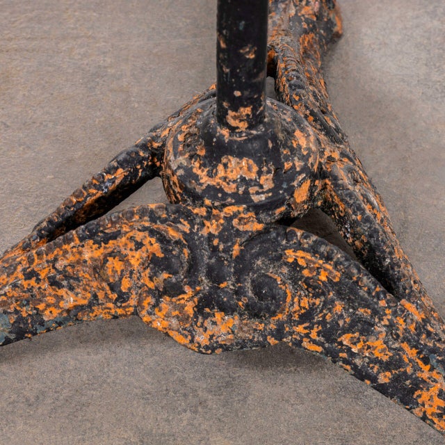 French Bistro Table with Stone Top, 1940s For Sale - Image 6 of 8