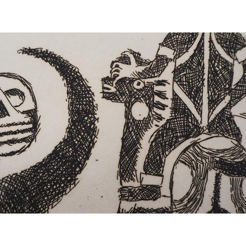 White Aimé Montandon, Festival of the Sun, Etching For Sale - Image 8 of 9