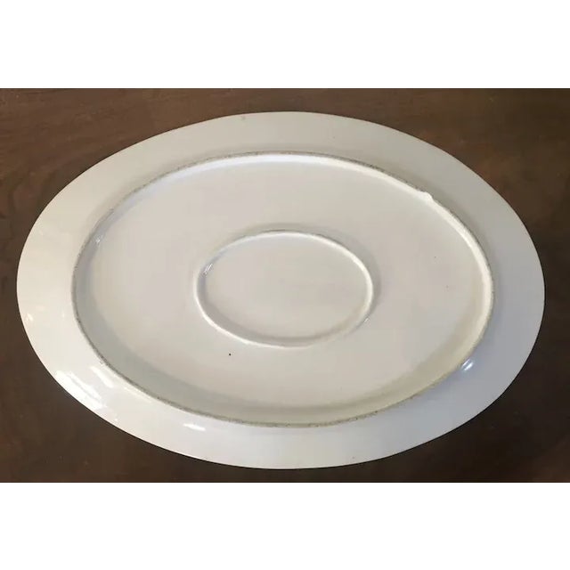 Early 19th Century French Empire Porcelain Oval Platter Decorated with Gold Flower Head For Sale In New York - Image 6 of 13