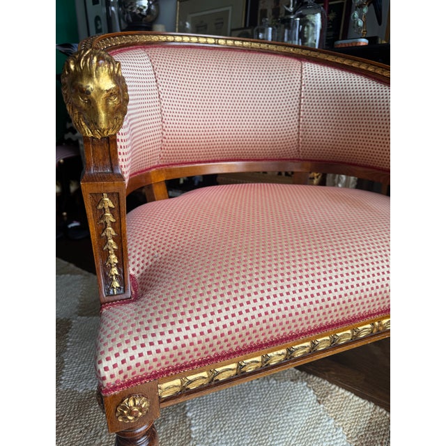 1970s Gustavian Style Lion Head Klismos Chair For Sale - Image 9 of 9