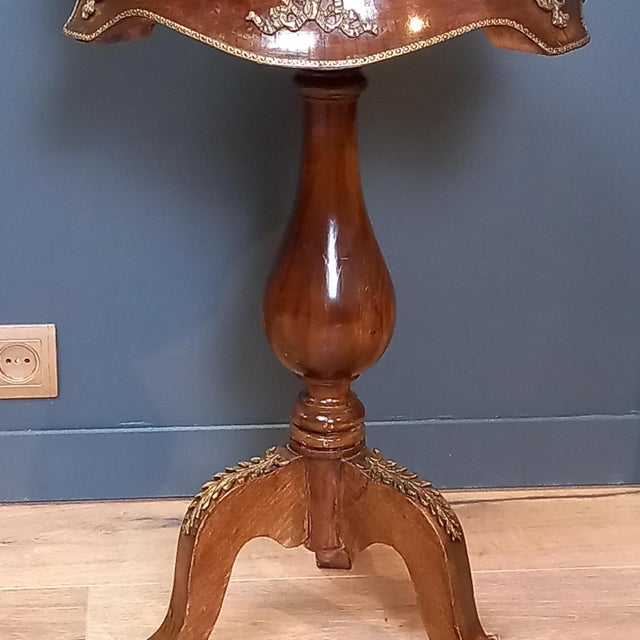 French Wine Table with Marble Top, 1890s, in Good conditions. Designed 1890 to 1919