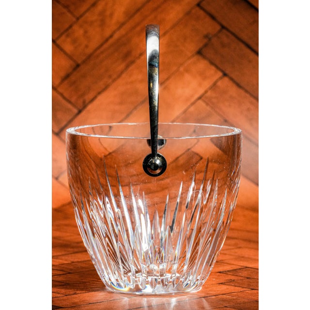 Modern 1990s Classic Heavy Thick Baccarat Crystal Ice Bucket Barware Home Decor For Sale - Image 3 of 11