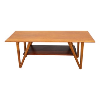 Scandinavian Modern Coffee Table in Teak and Oak, Denmark, 1960s For Sale