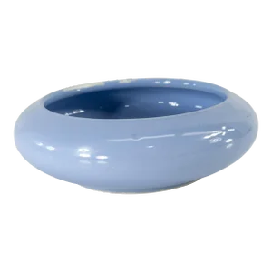 20th Century Art Pottery Lavender Blue Clair De Lune Chinoiserie Bowl