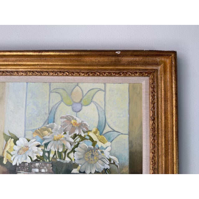 Wood 1970’s Ardis Shanks Impressionist Floral Still Life Oil on Canvas Painting, Framed For Sale - Image 7 of 11