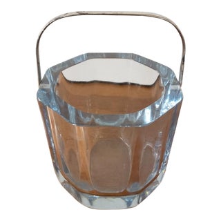 1960's Cartier Crystal Octagonal Ice Bucket, Made in France For Sale