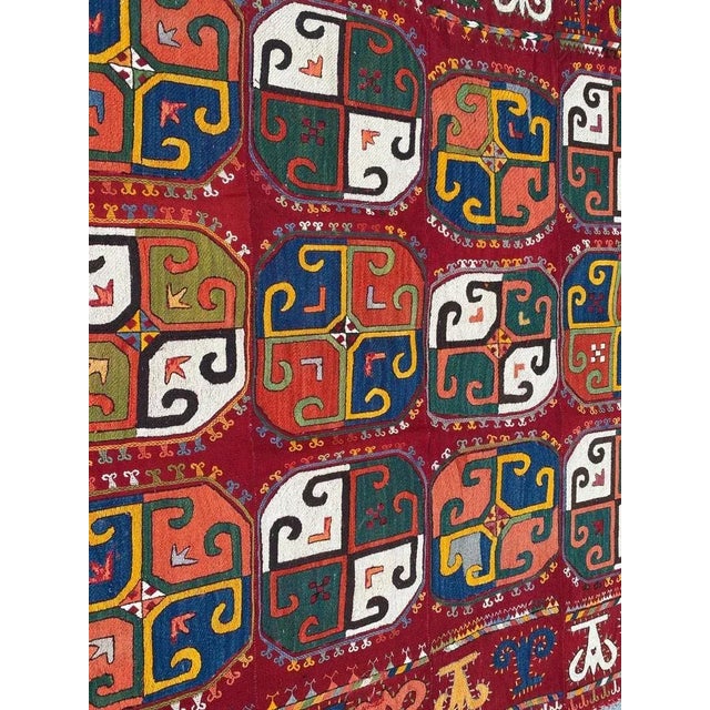 Antique Uzbek Woven and Embroidered Panel For Sale - Image 5 of 14