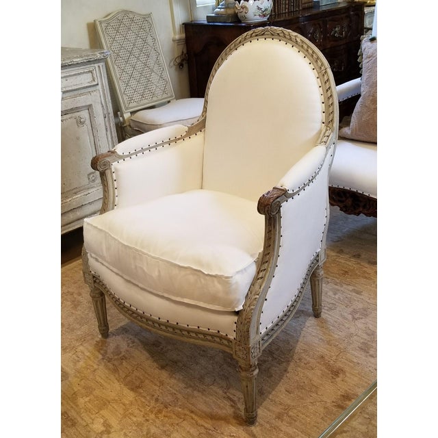 Large Pair of 19th C Louis XVI Armchairs For Sale - Image 11 of 11