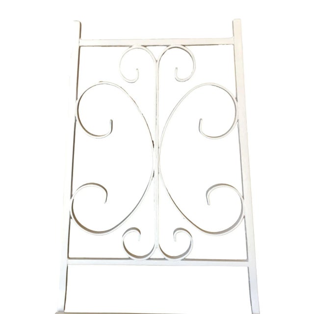 Black Mid Century Outdoor/Patio Side Chair With Scrolling Pattern, Set of Four For Sale - Image 8 of 8