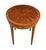 the circular top of radiating herringbone tulipwood marquetry within a kingwood perimeter band with cross-banded outer...