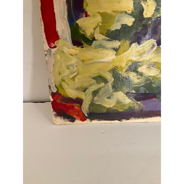 Richard Snyder 1960s Oil Painting on Paper For Sale - Image 4 of 6