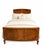 Art Deco Figured Walnut Double Bed, 1920s For Sale - Image 4 of 13