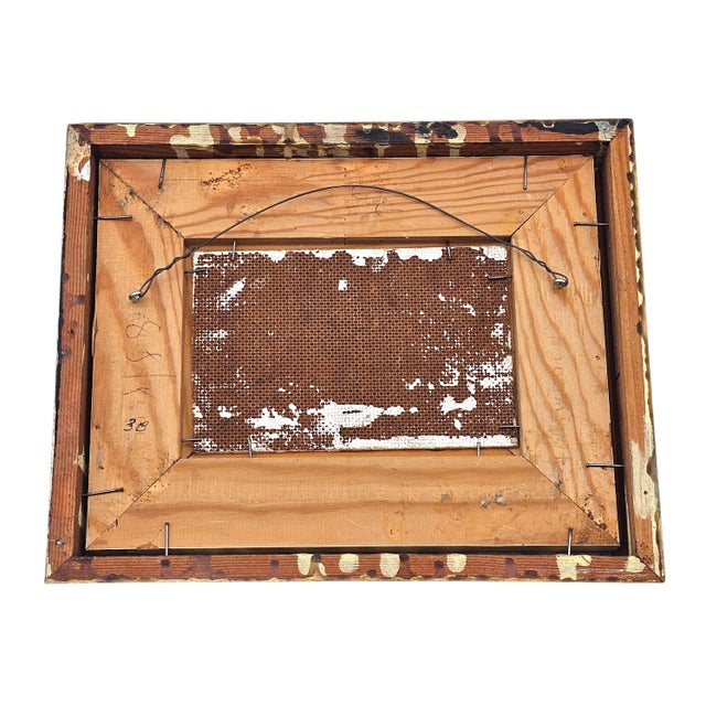 Orange Pasquale "Pasqual" Cucaro Signed Oil on Board, California Modernist Still Life For Sale - Image 8 of 14