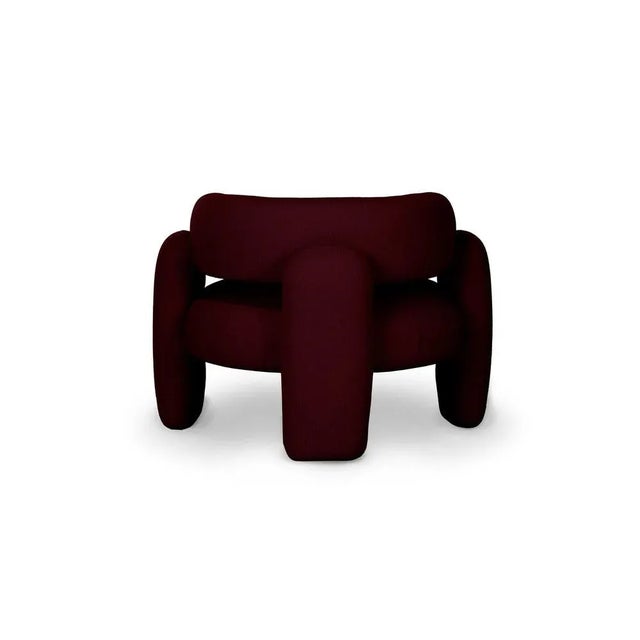 Contemporary Embrace Lago Bordeaux Armchair by Royal Stranger For Sale - Image 3 of 7