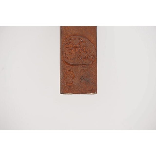 Abstract Cast Iron Two-Piece Zezootier & Reiter Sculpture by Gertraude Zebe, 2003 For Sale - Image 13 of 16