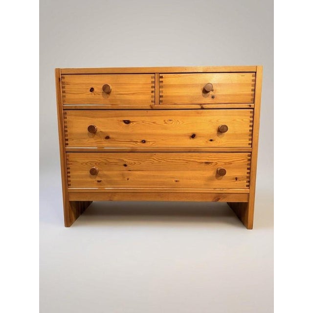 Bring authentic Scandinavian warmth to your interior with this exceptional Swedish chest of drawers, crafted from high-...