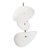 Pair of Elsa Foulon Achille Wall Sconces, Ceramic + Hammered Brass For Sale