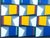 Oswaldo Subero "Pintura Bidimensional No 896" Contemporary Geometric Blue & Yellow Abstract, 2003 For Sale - Image 9 of 12