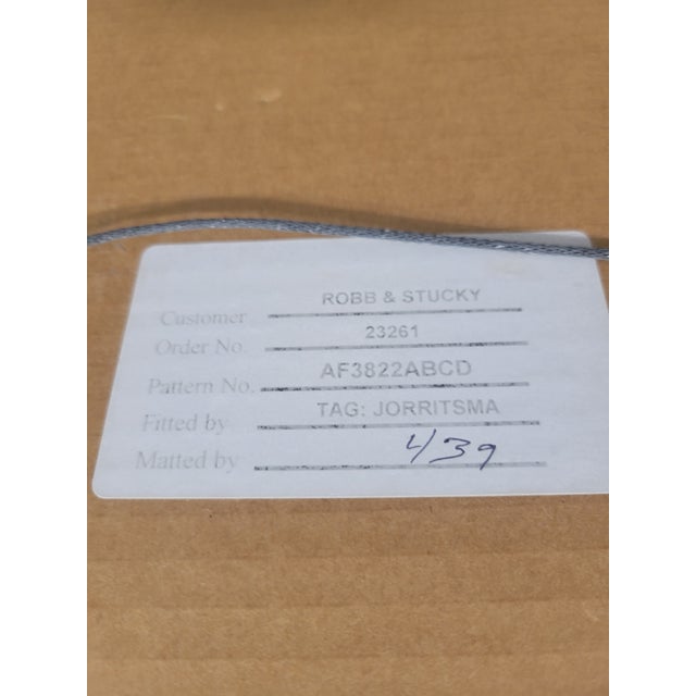 1990s Set of Large Robb and Stucky Coastal Framed Pale Blue Green Seashell Wall Art Prints- Set 4 For Sale - Image 10 of 12