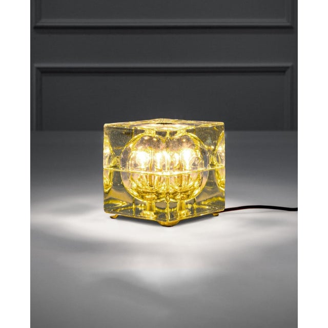 Mid-Century Modern Cubosfera Glass Table Lamp by Alessandro Mendini for Fidenza Vetraria, 1960s For Sale - Image 3 of 4