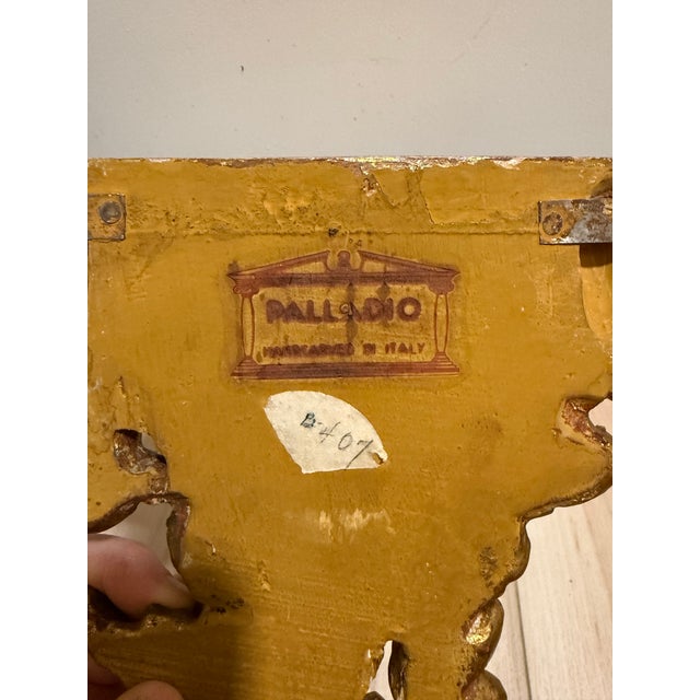 Palladio Hand Carved Gilded Wood Decorative Wall Shelf. For Sale In Milwaukee - Image 6 of 6
