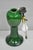 Antique Chinoiserie Japanese Ceramic Pottery Green Bulbous Vase Table Lamp For Sale - Image 9 of 12