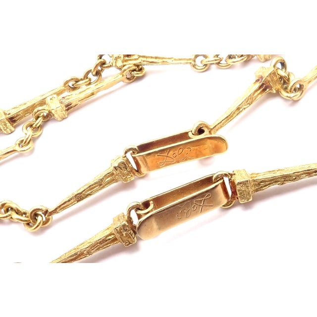 Metal 1970s Salvador Dali Gold Black Onyx Christ Saint John Cross Bracelet Necklace Cert For Sale - Image 7 of 11