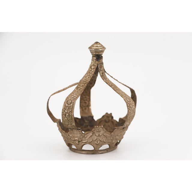 Baroque 19th Century Portuguese Baroque Saint Crown, Tin For Sale - Image 3 of 17