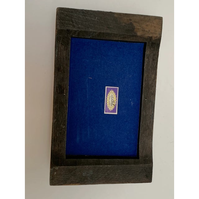 Vintage Folk Art Handcrafted Velvet Lined Box For Sale - Image 4 of 7