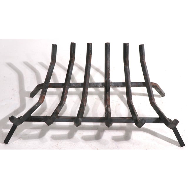 Mid-Century Modern Mid Century Iron Fireplace Grate For Sale - Image 3 of 6
