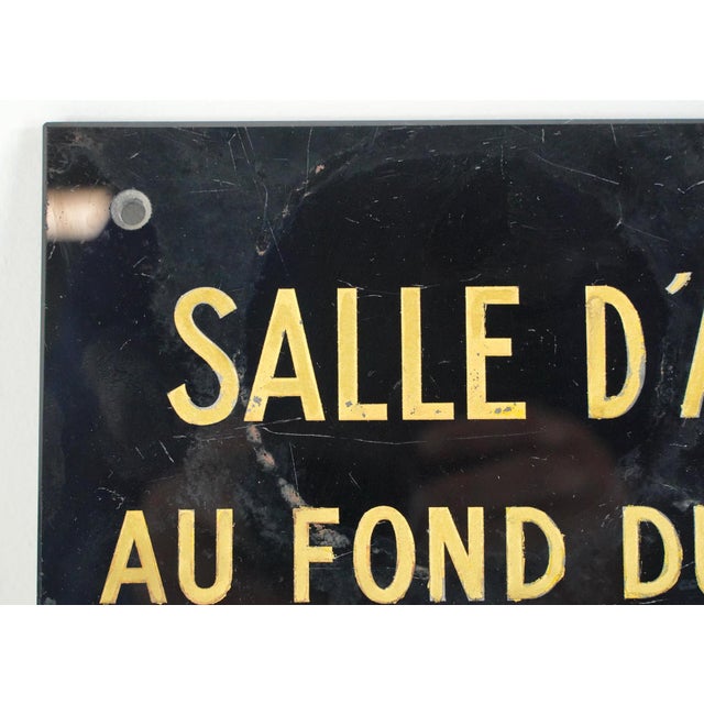 Vintage French Waiting Room Commercial Sign For Sale - Image 4 of 9