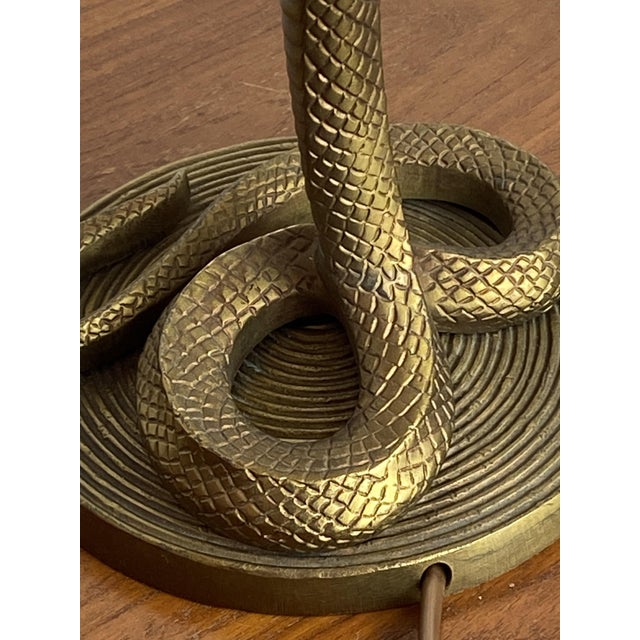 Vintage Bronze Cobra Lamp, 1970s For Sale - Image 11 of 18