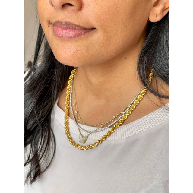 Gold 14 Karat Yellow Gold 25 Gm, Rope Chain Necklace, 22 Inch Long For Sale - Image 8 of 8