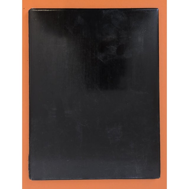 Chinoiserie Chinese Black Lacquer Gilt Paper Folder With Garden Scene For Sale - Image 3 of 3