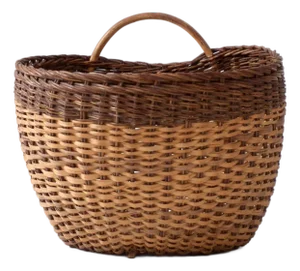 Vintage Large Wicker Gathering Basket