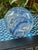 Murano Vintage Murano Art Glass Paperweight Blue & White Swirl Ribbon Controlled Bubble For Sale - Image 4 of 6