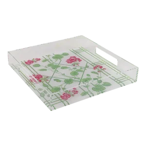 Williamsburg for Port 68 Geranium Trellis Lucite Tray