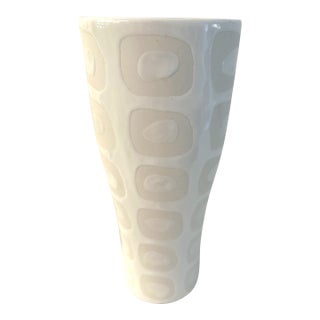 Contemporary Geometric Modern Ceramic Vase For Sale