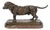 Sculpture of Basset Hound in Patinated Bronze by Antoine-Louis Barye For Sale