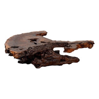 1970s Monumental Redwood Burl Live Edge Sculptural Coffee Table For Sale