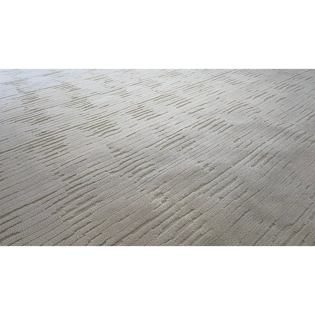 Rh Restoration Hardare Meryem Hand-Knotted Wool Rug — 10' × 14' Ivory | New Zealand Wool | High-Low Textural Pile For Sale - Image 15 of 18
