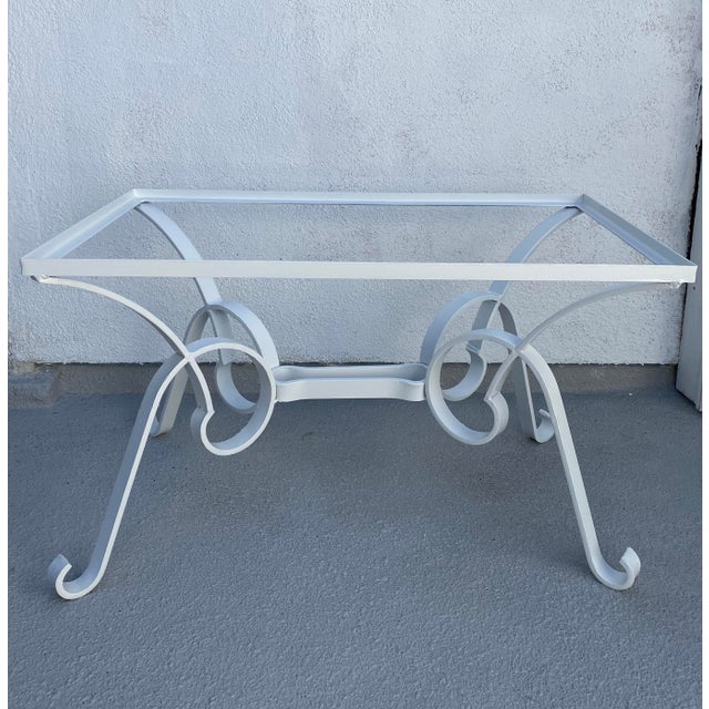 French Vintage Glass Top Coffee Table. For Sale In Los Angeles - Image 6 of 13