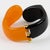 Angela Caputi Bi-Color Resin Clamper Bangle Bracelet For Sale - Image 11 of 11