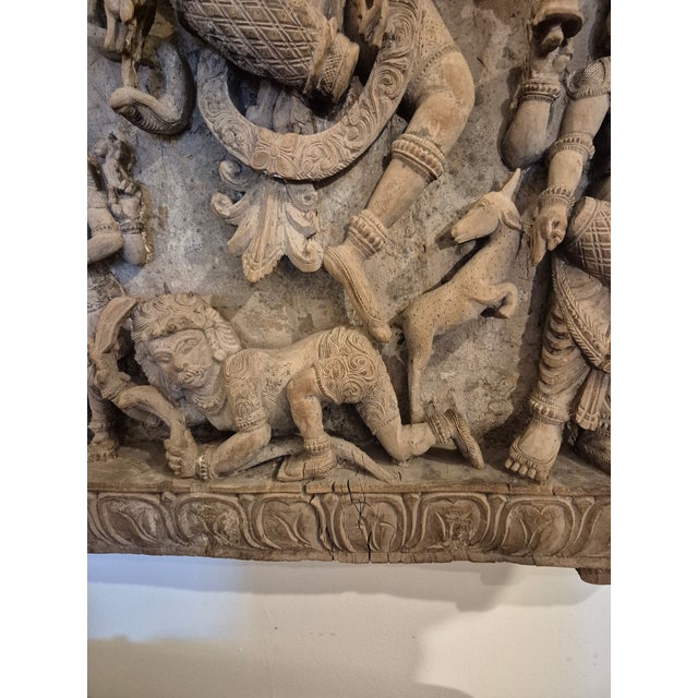 Brown Antique Indian Architectural Remnant For Sale - Image 8 of 9