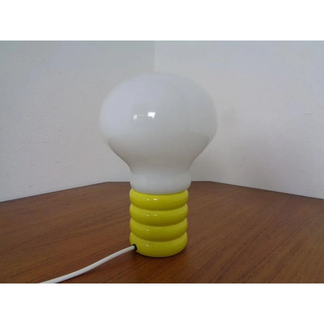German Yellow Opaline Glass Bulb Lamp by Ingo Maurer for M Design, 1960s For Sale - Image 18 of 18