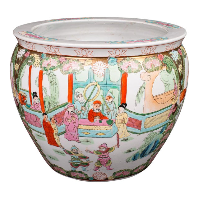 1950's Vintage Art Deco Ceramic Decorative Jardiniere For Sale