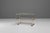 French acrylic trolley / side table on roller casters with pull-out shelf. Circa 1970.
